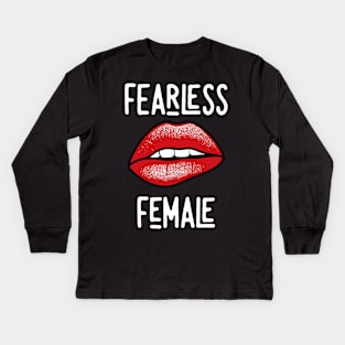 Fearless Female Kids Long Sleeve T-Shirt